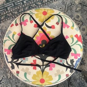 RVCA Crossback Bikini Top, Solid Black, D Cup